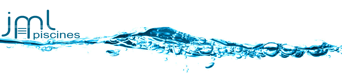 Logo JML Piscines et ligne d'eau